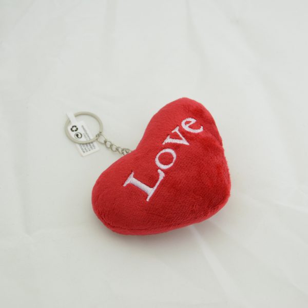Llavero con corazón de peluche - Imagen 2