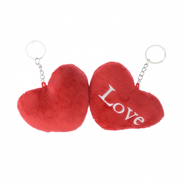 Llavero con corazón de peluche - Imagen 4